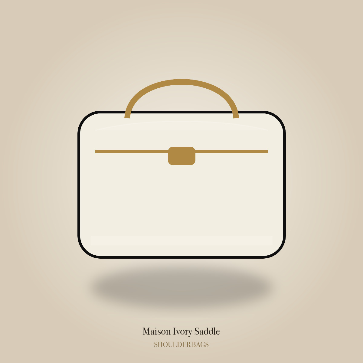 Maison Ivory Saddle Bag